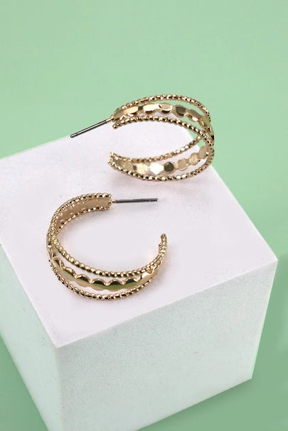 Mid Trio Hoop Earrings