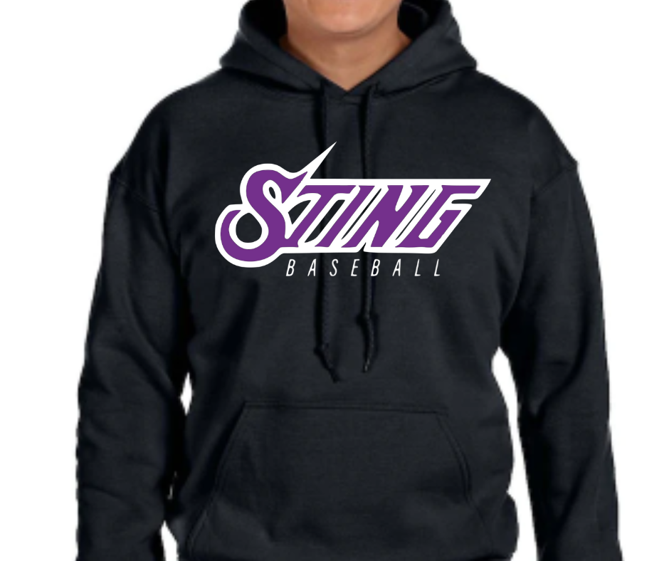 Sting Baseball Hooded Sweatshirt-Black