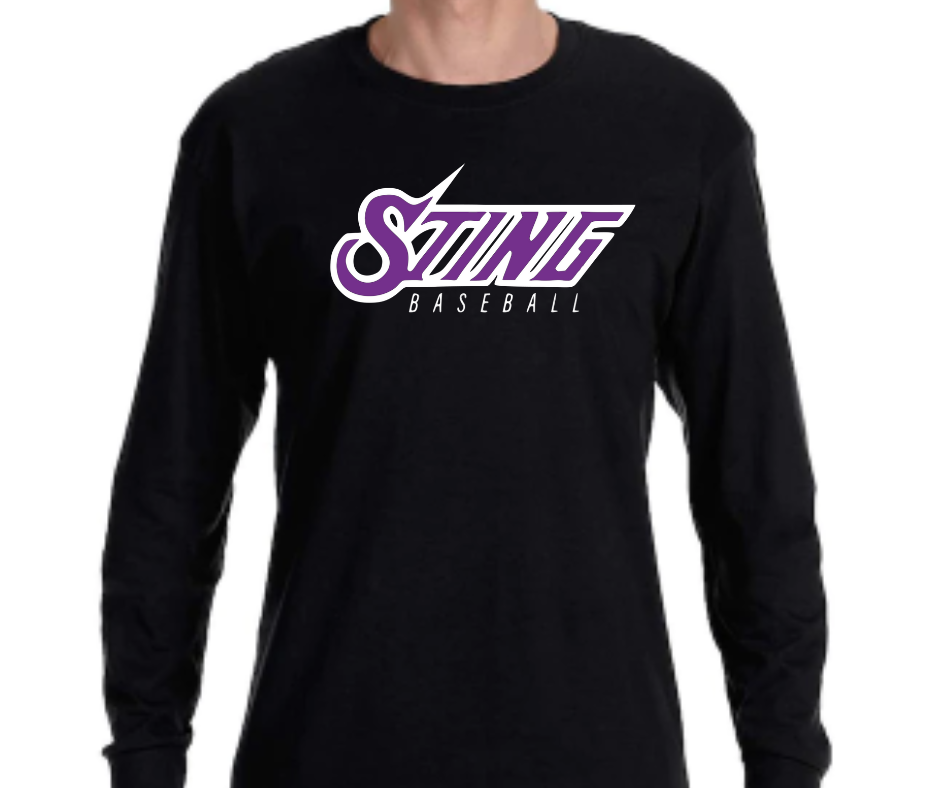 Sting Baseball Long Sleeve T-Shirt-Black