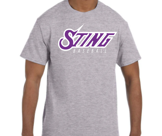 Sting Baseball T-Shirt-Grey