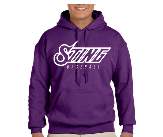 Sting Baseball Hooded Sweatshirt-Purple